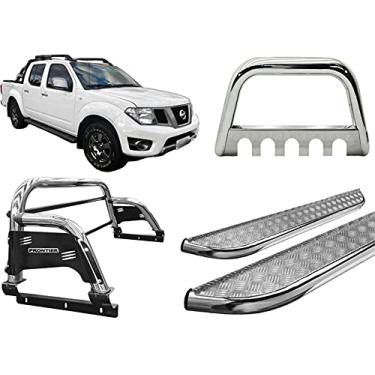 Imagem de KIT QUEBRA MATO+SANTO ANTONIO H3+ESTRIBO FONTIER 08/16 CROMO