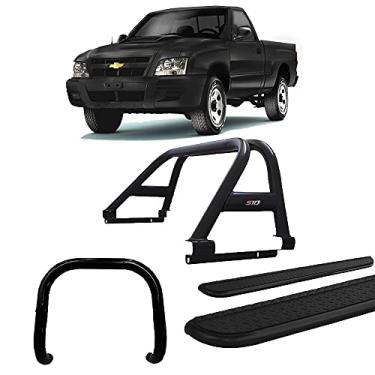 Imagem de Kit Quebra Mato +Santo Antonio +Estribo Pers S10 94/11 PRETO