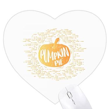 Imagem de Pumpkin Terror Food Line Art Deco Fashion Heart Mousepad Tapete de borracha para escritório