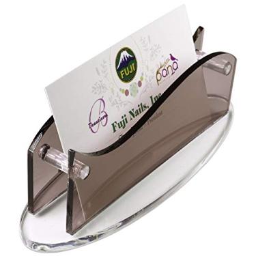 Imagem de Beauticom Organizador de cartão de visita estilo moderno com mostrador para escritórios, recepcionistas, salões e negócios (preto, 1 peça)