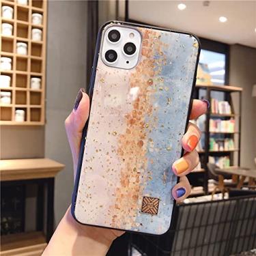 Imagem de Capa de telefone com textura de pedra de mármore e mármore brilhante para iphone 12 mini 11 13 pro xs max x xr 7 8 plus se capa macia, d38, para iphone xs max