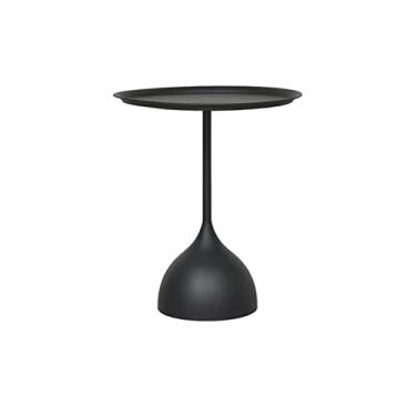 Imagem de Mesa lateral moderna ferro forjado mesa de centro redonda quarto sala de estar escritório mesa lateral sofá armazenamento mesa lateral mesa de chá mesa de centro (cor: a)