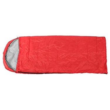 Imagem de RiToEasysports Saco de dormir Envelope para adultos, ao ar livre, impermeável, portátil, 3 estações, saco de dormir com capuz para acampar (vermelho)