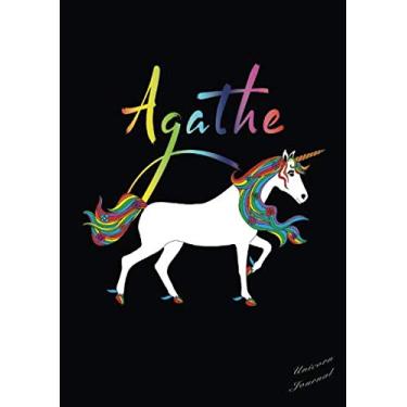 Imagem de Agathe Unicorn Journal: Notebook With Name On Front Cover, Plain, Blank, Unruled, Numbered Pages, With Contents and Index Pages.