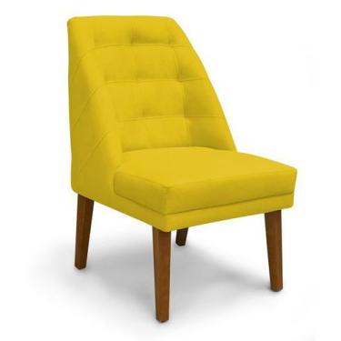 Imagem de Cadeira De Jantar Paris Suede Amarelo - Meular Decor - Meu Lar Decoraç
