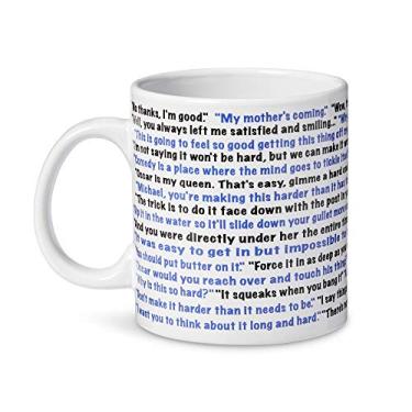 Imagem de Caneca oficial The Office That's What She Said de 580 ml – Copo de cerâmica para café quente, chá, cacau – All That What She Said Joke from All Seasons – Itens licenciados da NBC