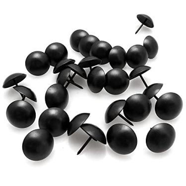 Imagem de BLLNDX Acabamento de cabeça de prego, 30 peças, 2,5 cm de diâmetro, preto, acabamento decorativo, pinos de cabeça de prego para tachinhas de estofamento de móveis