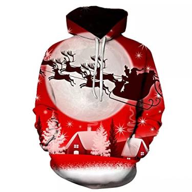 Imagem de CNBPIC Outono e Inverno Casual Natal Hoodie Men 3D Impressão Esportes Pullover