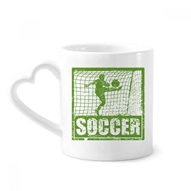 Imagem de Caneca de futebol jogador de futebol Pontuação gol de futebol caneca de café cerâmica copo de coração de vidro