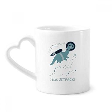 Imagem de Caneca de caminhada espacial universo e alienígena café cerâmica copo de coração de vidro