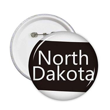 Imagem de Dakota do Norte América EUA mapa contorno pinos crachá botão emblema decoração acessório 5 peças