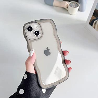 Imagem de Transparent Wave Curly Case para iPhone 13 12 11 Pro Max XS XR X 8 7 Plus TPU Cover Full Protection Silicone Bumper, cinza, para iPhone SE3 2022