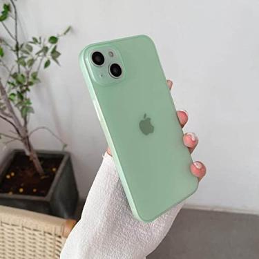 Imagem de Capa de telefone fosca ultra fina e macia para iPhone 14 Pro Max 11 13 12 Mini 7 8 Plus XS X XR Transparente Deep Purple Cover, verde, para iPhone 6 6s