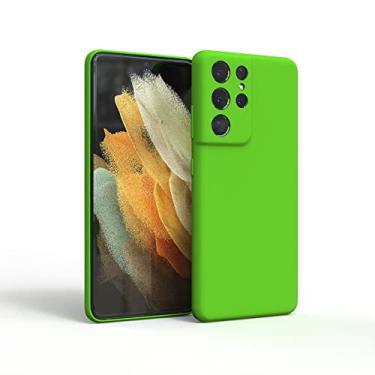 Imagem de Para Samsung Galaxy S21 S21 Plus S21 Ultra S2 1FE S21 S21FE Capa de silicone sedoso Soft-Touch Back Protective, verde, para S21