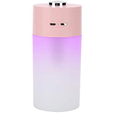 Imagem de Umidificador sem ruído, conjunto de óleos essenciais luzes LED névoa fria umidificador de mesa umidificador umidificador USB umidificador umidificador (X12 umidificador rosa)