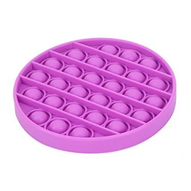 Imagem de Pop Bubble Fidget Sensory Toy Pura compressão Silicone Push Pop Bubble Sensory Toy - Brinquedo para aliviar o estresse para aliviar o mau humor para crianças e adultos (redondo, roxo)
