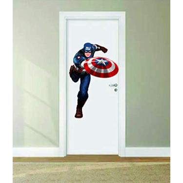 Imagem de Adesivo De Parede Capitão América Tamanho 50cm X 80cm