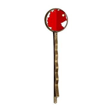 Imagem de Boné de metal retrô com mapa da bandeira nacional da Alemanha com estampa vermelha