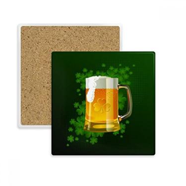 Imagem de Porta-copos quadrado da Irlanda da Cerveja para a Irlanda de São Patrício Porta-copos com pedra isolante