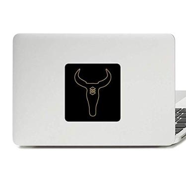 Imagem de Adesivo de vinil padrão geométrico Bull Totem para laptop decoração de PC