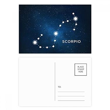 Imagem de Cartão postal Scorpion Constellation Zodíaco Conjunto de cartões postais aniversário enviando cartão de agradecimento