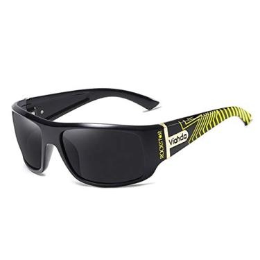 Imagem de Oculos de Sol Masculino VIAHDA Design Esportivo Polarizados 6015 (C3)