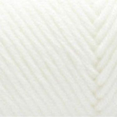 Imagem de Grey990 1,2 mm fio de lã de algodão macio tricotado à mão crochê DIY para tricô suéter cachecol chapéu -100 g/bola branca