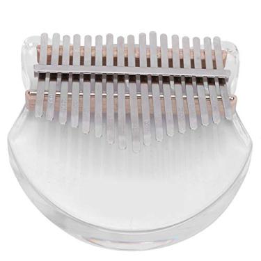 Imagem de Polegar Kalimba de 17 teclas, madeira, portátil, elegante, Kalimba, para artistas e acessórios domésticos (transparente)