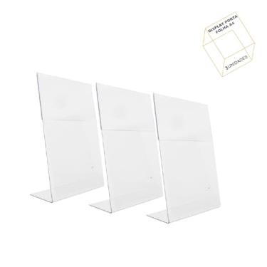 Imagem de Display Porta Folha A4 Acrílico - KIT 3 UNID