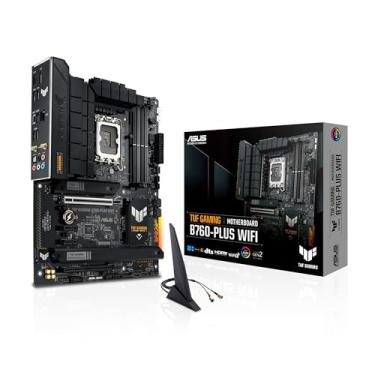 Imagem de ASUS Placa-mãe TUF GAMING B760-PLUS WIFI Intel B760 LGA 1700 ATX, pronta para CPU Intel® Core de 14ª, 13ª e 12ª geração, estágios 12+1+1, PCIe 5.0, 3x M.2, DDR5, 2.5G, USB 3.2 Type-C®, Thunderbolt 4™,