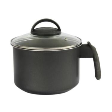 Imagem de Fervedor Caneco Leiteira 16 cm Antiaderente Teflon com Tampa de Vidro 