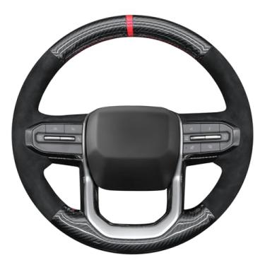 Imagem de MEWANT Capa de volante costurada à mão para Chevrolet (Chevy) Colorado 2023-2025 Acessórios de volante para Chevrolet (Chevy) Colorado