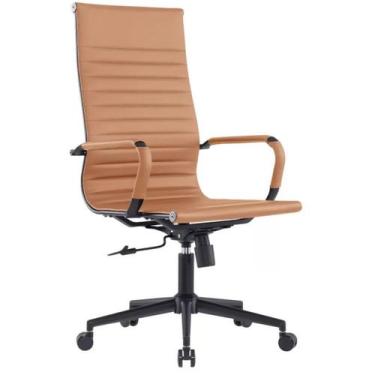 Imagem de Cadeira de Escritório Manhattan Black Presidente Estofada em PU - Tatu