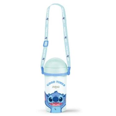 Imagem de Garrafa Infantil Stitch Com Alça Disney Fofa Original Miniso