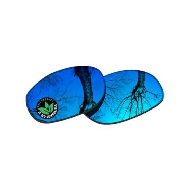 Imagem de Raydi Lentes de reposição de policarbonato para óculos de sol quadrados RayBan RB4033 60 mm - Espelho azul gelo - Polarizado