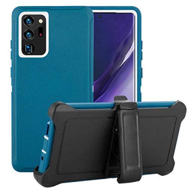 Imagem de Capa para Galaxy Note 20 Ultra, proteção contra quedas de corpo inteiro, resistente, resistente, à prova de choque/queda/poeira, capa protetora durável de 3 camadas para Samsung Note 20 Ultra (azul