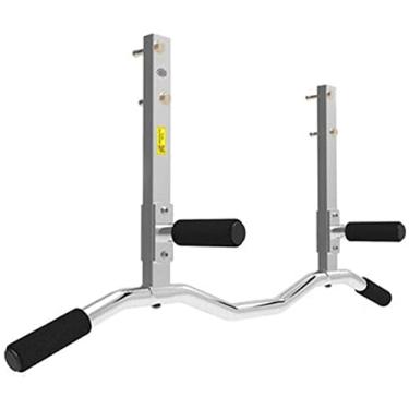 Imagem de YYBOES Barra de puxar para academia, equipamento de treinamento de força, barra de queixo, barra de fitness, barra extensível, barra de porta com várias alças para molduras de portas, barra de puxar