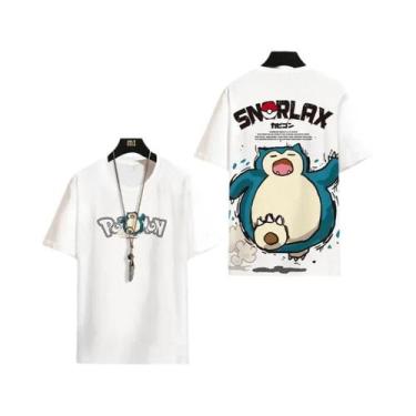 Imagem de Camiseta Casual De Manga Curta Com Estampa De Anime Snorlax Para O Ver