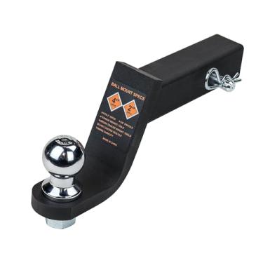 Imagem de Autekcomma Kit de montagem de bola de engate de reboque com bola de 5 polegadas e pino de engate de 1,5 cm, bola de engate serve para receptor de 5 polegadas, queda de 10 cm, capacidade de 3,402 kg