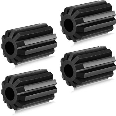 Imagem de 4 peças de rodas de substituição para ancinhos de telhado para proteção de telhas roda de ancinho de neve rodas de substituição pretas acessórios para ancinhos de neve