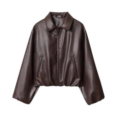 Imagem de Bsay moda versátil gola com zíper manga longa solta feminina outono no