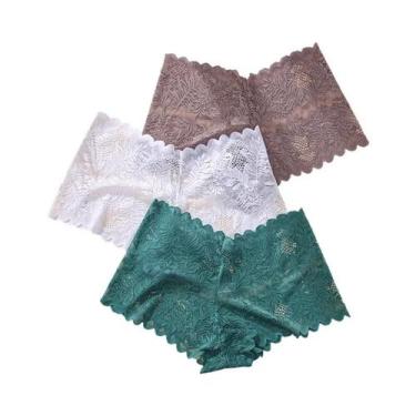 Imagem de Calcinhas plus Size Para Mulheres, Sexy, De Renda, Baixa Cintura, Sem 