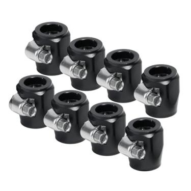 Imagem de 8 peças de braçadeiras de mangueira de borracha flexível de liga de alumínio AN6 Clipes de engrenagem sem-fim finalizador de óleo combustível água linhas de ar acessórios