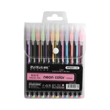 Imagem de Canetas De Gel Com Glitter Metálico, Conjunto De 12/24 Peças Para Esco