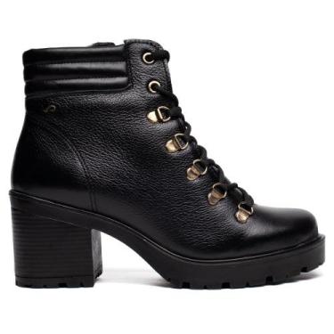 Imagem de Coturno Feminino Pegada Burnished Couro Soft Touch Preto, Preto, 37