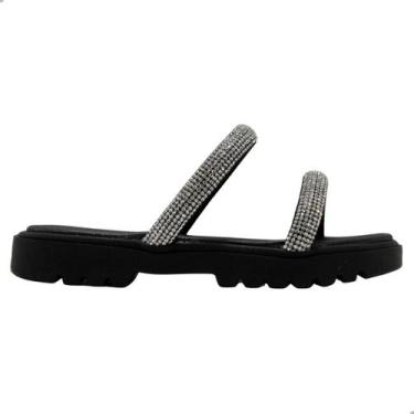 Imagem de Tamanco Infantil Molekinha Com Strass Preto Cristal - Molekinha(O), Pt