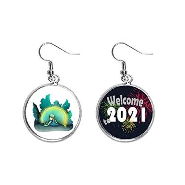 Imagem de Pingentes de orelha com pintura demônio pavão joia 2021 Blessing