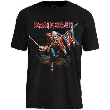 Imagem de Camiseta Banda Iron Maiden The Trooper Stamp Oficial - Stamp Rockwear