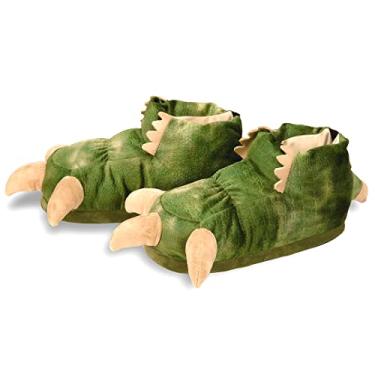 Imagem de Pantufa 3D Patas Dinossauro, Importway, Verde, Grande