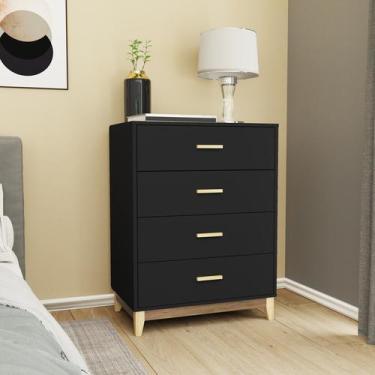 Imagem de Cômoda - 4 Gavetas 700X990X450 Mm Legno - Movel Bento